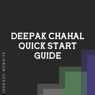 Deepak Chahal Quick Start Guide | Indexof