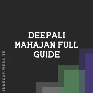 Deepali Mahajan Full Guide | Indexof