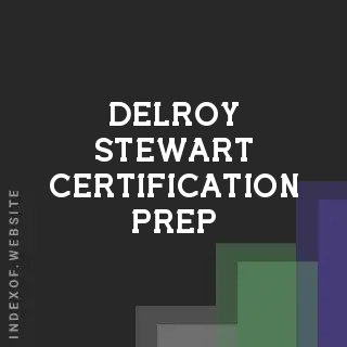 Delroy Stewart Certification Prep | Indexof