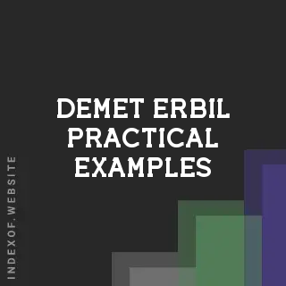 Demet Erbil Practical Examples | Indexof