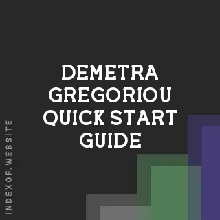 Demetra Gregoriou Quick Start Guide | Indexof
