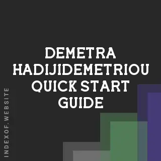 Demetra Hadijidemetriou Quick Start Guide | Indexof
