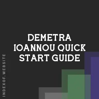 Demetra Ioannou Quick Start Guide | Indexof