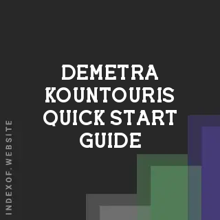 Demetra Kountouris Quick Start Guide | Indexof