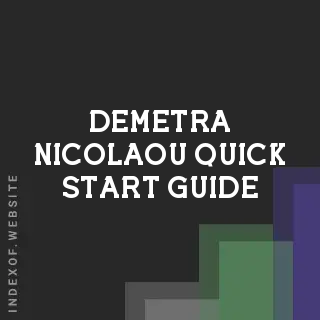Demetra Nicolaou Quick Start Guide | Indexof