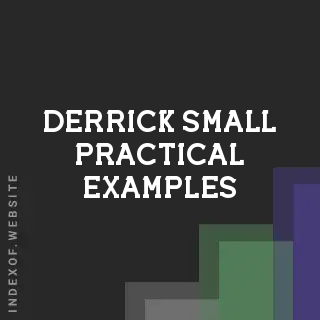 Derrick Small Practical Examples | Indexof