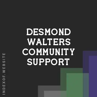 Desmond Walters Community Support | Indexof