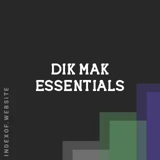 Dik Mak Essentials | Indexof