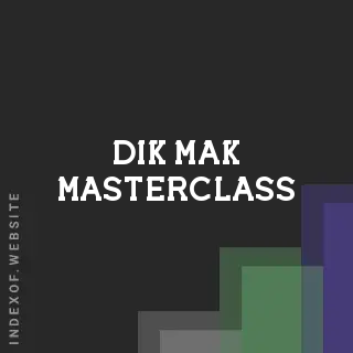 Dik Mak Masterclass | Indexof
