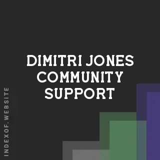 Dimitri Jones Community Support | Indexof