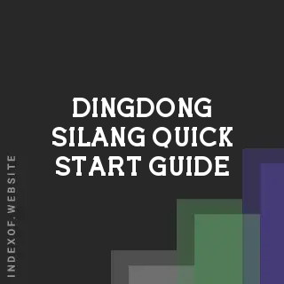 Dingdong Silang Quick Start Guide | Indexof