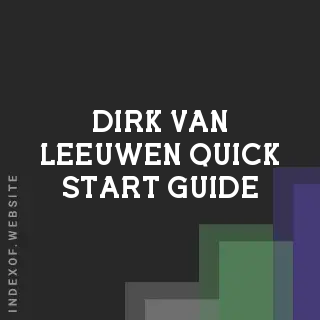 Dirk van Leeuwen Quick Start Guide | Indexof