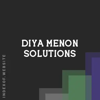 Diya Menon Solutions | Indexof