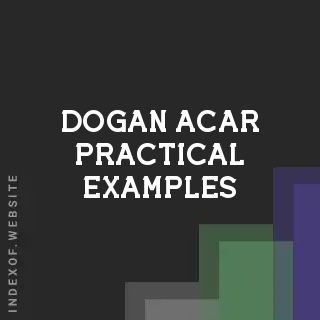 Dogan Acar Practical Examples | Indexof