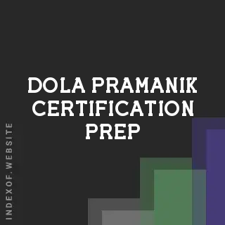 Dola Pramanik Certification Prep | Indexof
