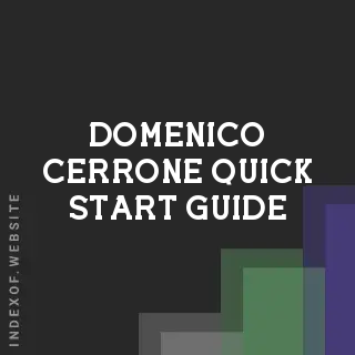 Domenico Cerrone Quick Start Guide | Indexof