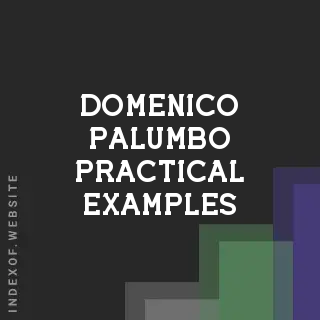 Domenico Palumbo Practical Examples | Indexof