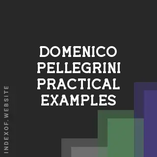 Domenico Pellegrini Practical Examples | Indexof