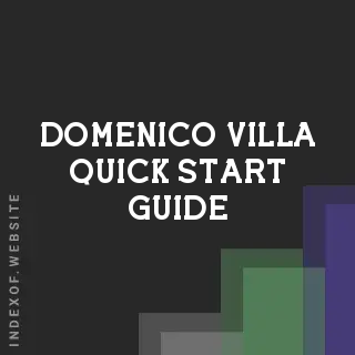 Domenico Villa Quick Start Guide | Indexof