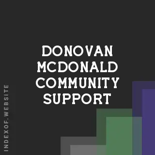 Donovan McDonald Community Support | Indexof