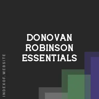 Donovan Robinson Essentials | Indexof