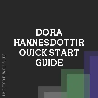 Dora Hannesdottir Quick Start Guide | Indexof