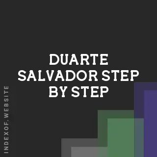 Duarte Salvador Step-by-Step | Indexof