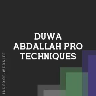 Duwa Abdallah Pro Techniques | Indexof