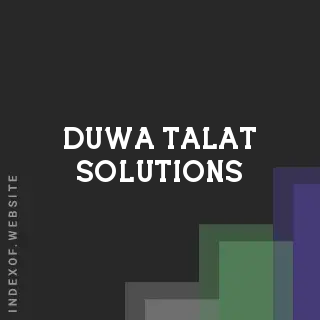 Duwa Talat Solutions | Indexof