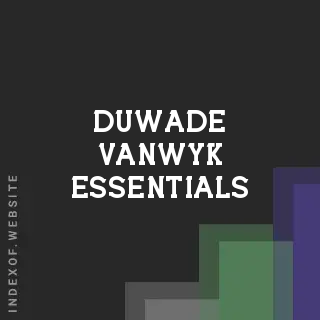 Duwade Vanwyk Essentials | Indexof