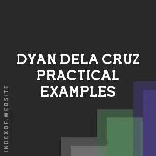 Dyan Dela Cruz Practical Examples | Indexof