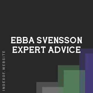 Ebba Svensson Expert Advice | Indexof