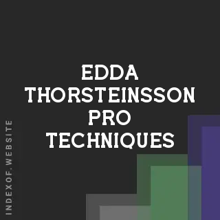 Edda Thorsteinsson Pro Techniques | Indexof
