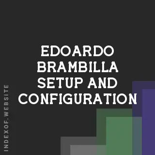 Edoardo Brambilla Setup and Configuration | Indexof