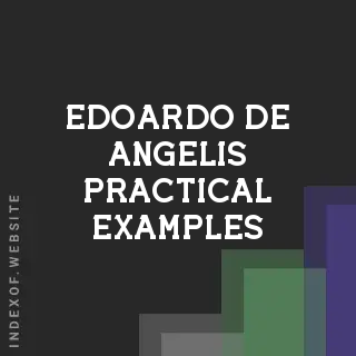 Edoardo De Angelis Practical Examples | Indexof
