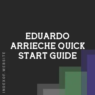 Eduardo Arrieche Quick Start Guide | Indexof