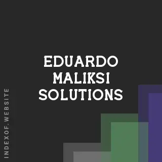 Eduardo Maliksi Solutions | Indexof