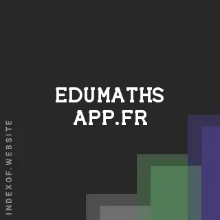edumaths-app.fr by Angelo Catacutan site -  Indexof