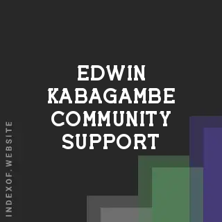 Edwin Kabagambe Community Support | Indexof