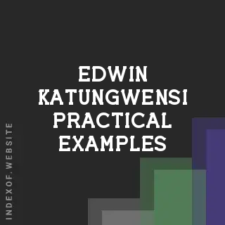 Edwin Katungwensi Practical Examples | Indexof