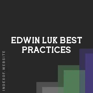 Edwin Luk Best Practices | Indexof