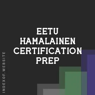 Eetu Hamalainen Certification Prep | Indexof