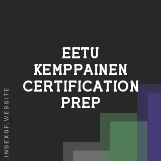 Eetu Kemppainen Certification Prep | Indexof