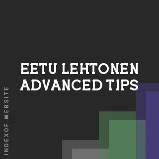 Eetu Lehtonen Advanced Tips | Indexof