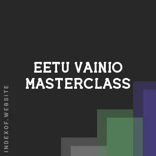 Eetu Vainio Masterclass | Indexof