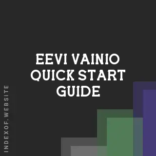 Eevi Vainio Quick Start Guide | Indexof