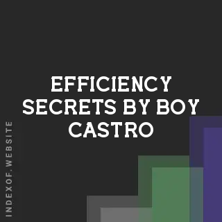 Efficiency Secrets by Boy Castro | Indexof