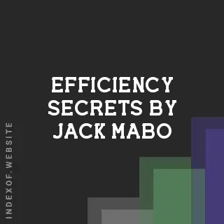 Efficiency Secrets by Jack Mabo | Indexof