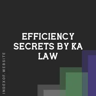 Efficiency Secrets by Ka Law | Indexof