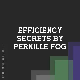 Efficiency Secrets by Pernille Fog | Indexof